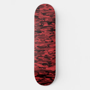 Skateboard Patrón abstracto rojo negro