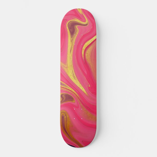 Skateboard patrón abstracto rosa (Anverso)
