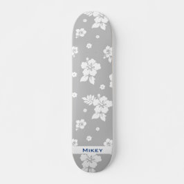 Skateboard Patrón Aloha Gray Classic Hawaii sin foco