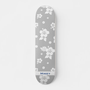 Skateboard Patrón Aloha Gray Classic Hawaii sin foco