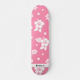 Skateboard Patrón Aloha Pink Classic Hawai Seamless