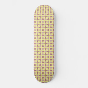Skateboard Patrón amarillo y malva pastel