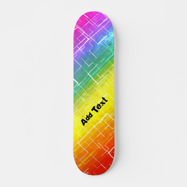 Skateboard Patrón arcoiris ruso (Anverso )