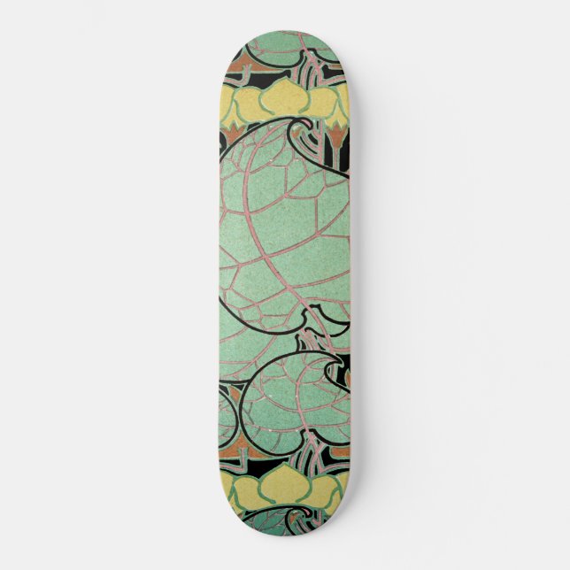 Skateboard Patrón Art Nouveau #10 (Anverso)