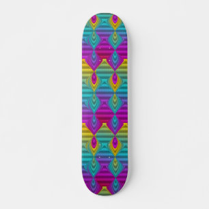 Skateboard Patrón ARTs - franjas de color 3D 22