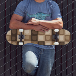 Skateboard Patrón azteca geométrico moderno de arca boho marr