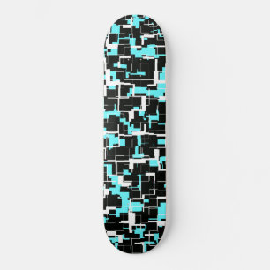Skateboard Patrón azul blanco negro de moda de Guay