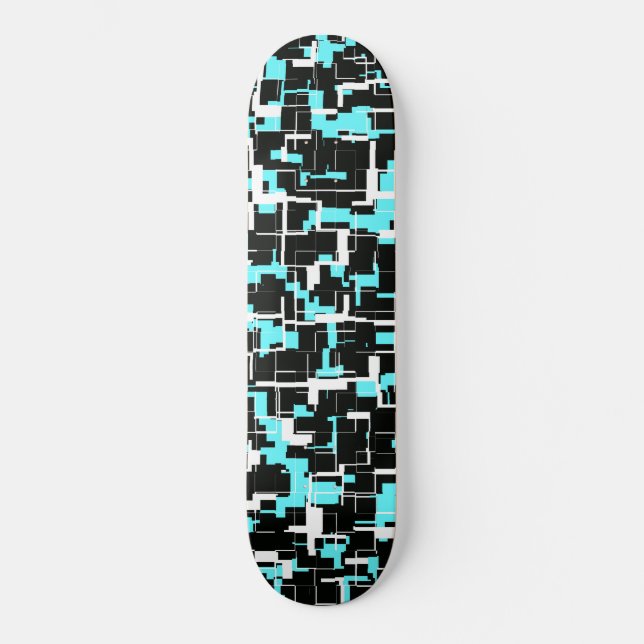 Skateboard Patrón azul blanco negro de moda de Guay (Anverso)