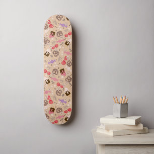 Skateboard Patrón Beige de los tratamientos dulces y salados