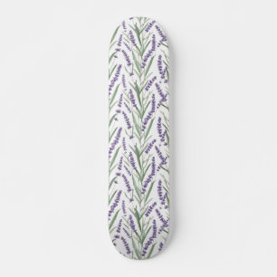 Skateboard Patrón botánico de lavanda