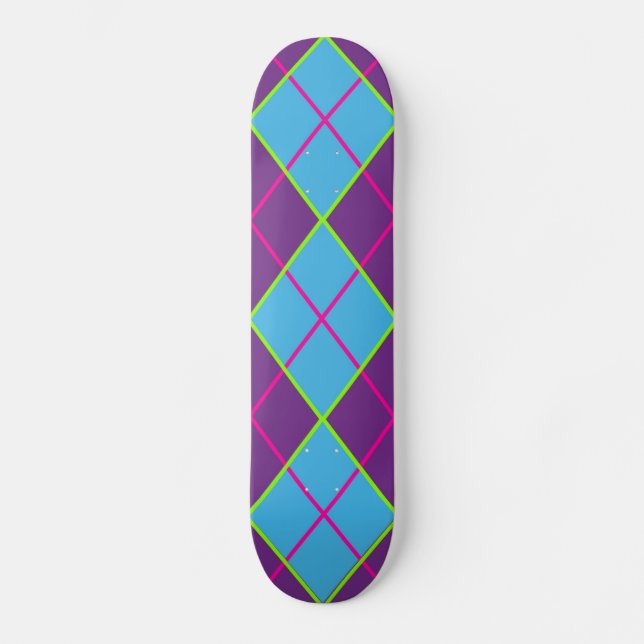 Skateboard Patrón Clásico de Argyle (Anverso)