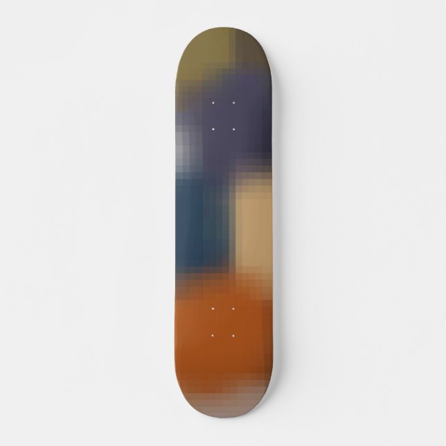 Skateboard Patrón contemporáneo moderno Naranja azul amarillo (Anverso )