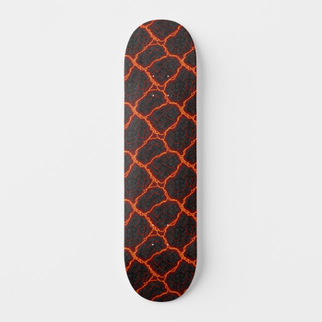 Skateboard Patrón continuo de flujo de lava (Anverso)