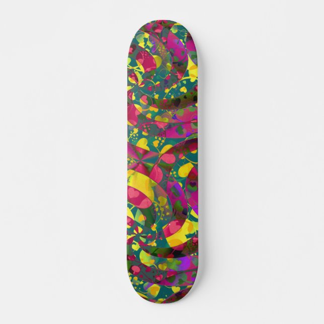 Skateboard Patrón CORAZÓN ART 12 (Anverso )