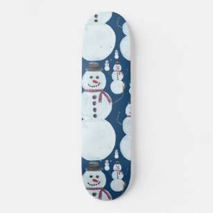Skateboard Patrón cutáneo de color de nieve azul escarchado
