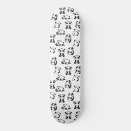 Skateboard Patrón Cute Pandas