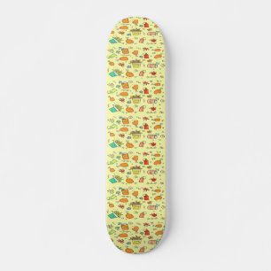 Skateboard Patrón de alimentos y bebidas