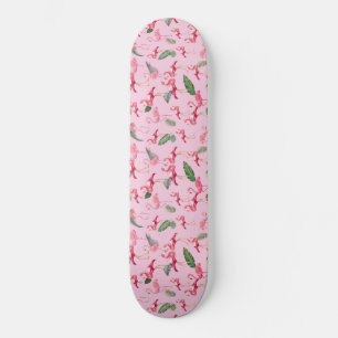 Skateboard Patrón de amor de flamencos 5
