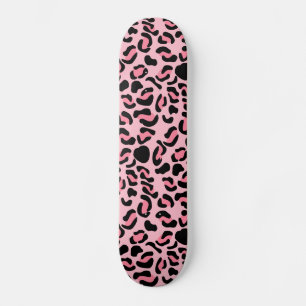 Skateboard Patrón de animal de leopardo rosa moderno