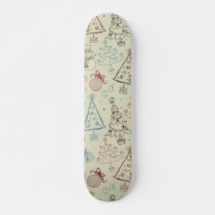 Skateboard Patrón de año nuevo