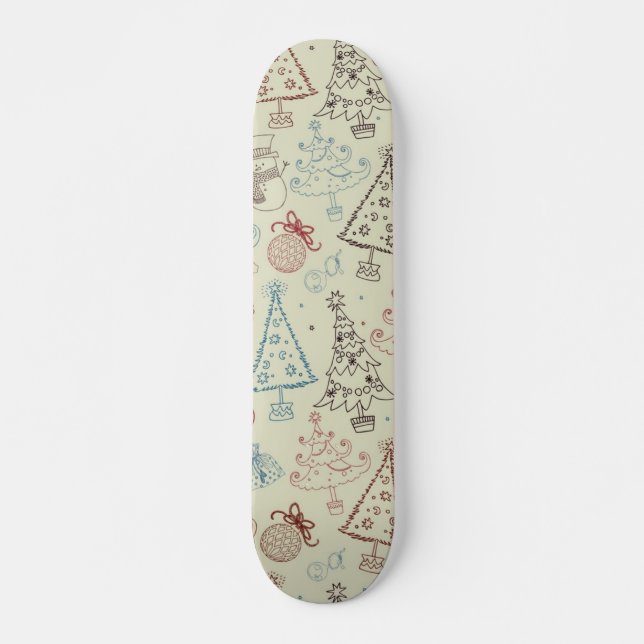 Skateboard Patrón de año nuevo (Anverso )
