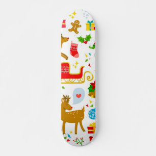 Skateboard Patrón de año nuevo