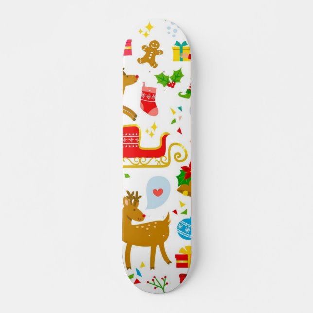 Skateboard Patrón de año nuevo (Anverso )