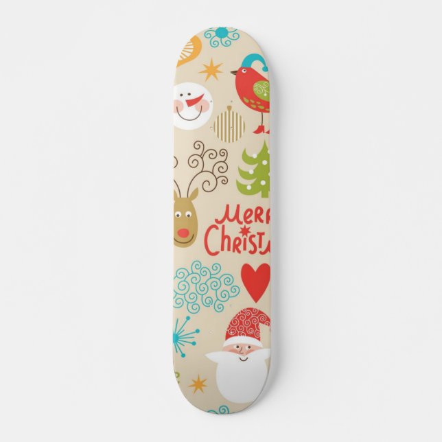 Skateboard Patrón de año nuevo (Anverso )