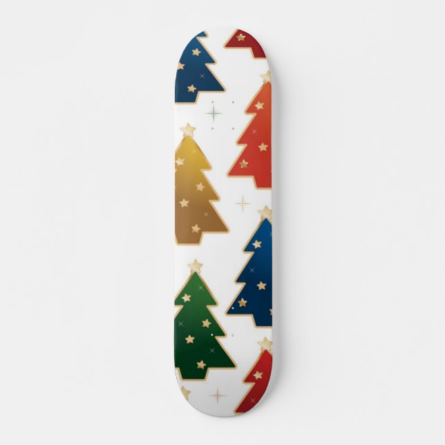 Skateboard patrón de árbol de Navidad (Anverso )