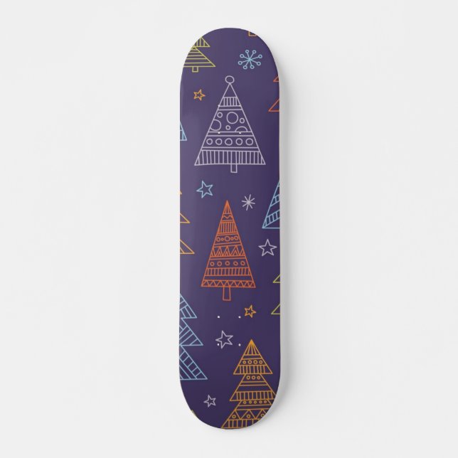 Skateboard patrón de árbol de Navidad (Anverso )