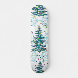Skateboard patrón de árbol de Navidad