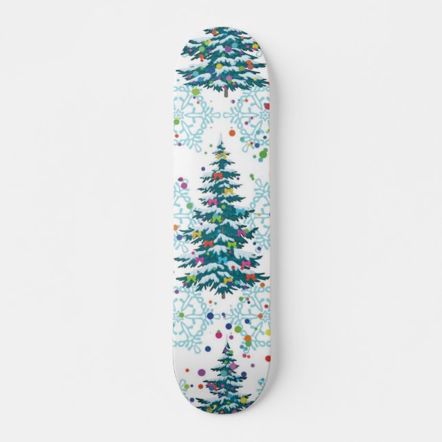 Skateboard patrón de árbol de Navidad (Anverso )