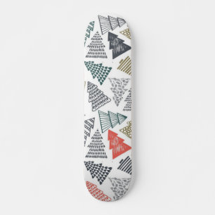 Skateboard patrón de árbol de Navidad