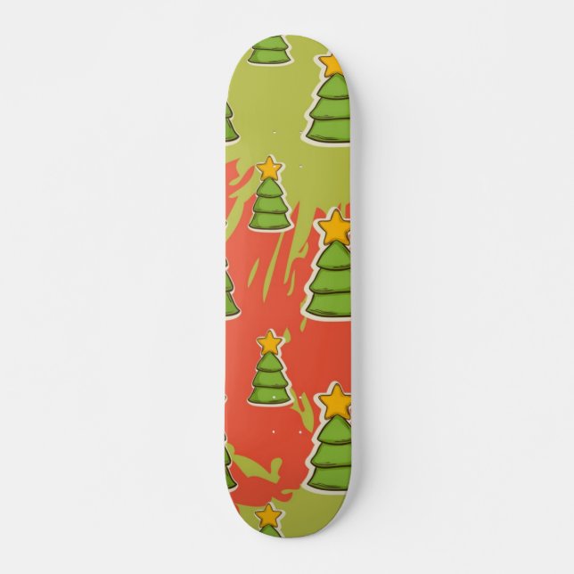 Skateboard patrón de árbol de Navidad (Anverso )