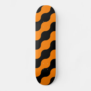 Skateboard Patrón de arte de los círculos retro negros y Nara