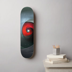 Skateboard Patrón De Arte Resumen Artístico Moderno De Swirl 