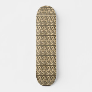 Skateboard Patrón de arte tribal simple marrón