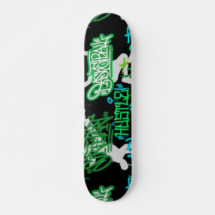Skateboard Patrón de Artes de Hip Hop Street Black BG 2