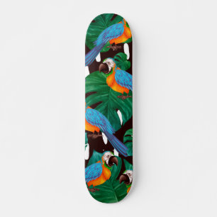 Skateboard Patrón de aves tropicales