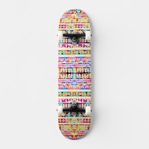 Skateboard Patrón de azteca tribal de color