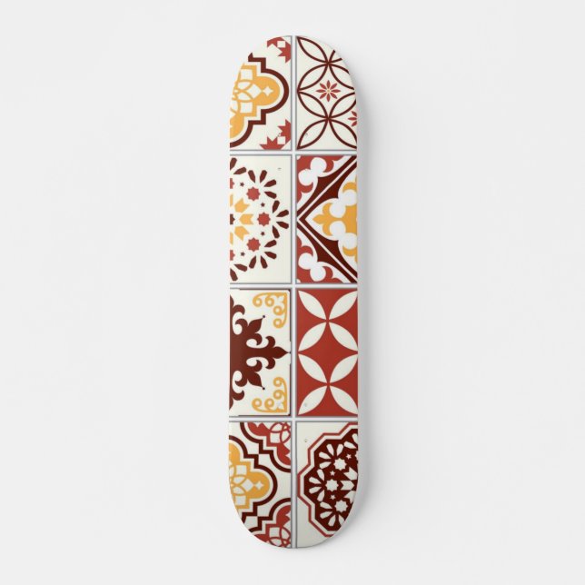 Skateboard Patrón de azulejos de cerámica (Anverso )