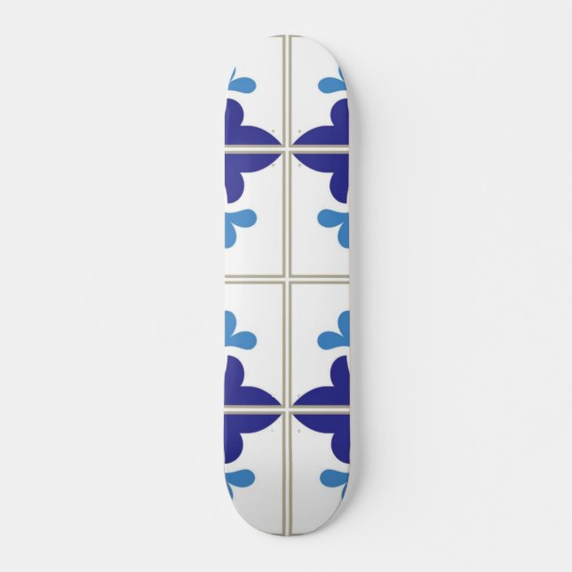 Skateboard Patrón de azulejos de cerámica (Anverso )