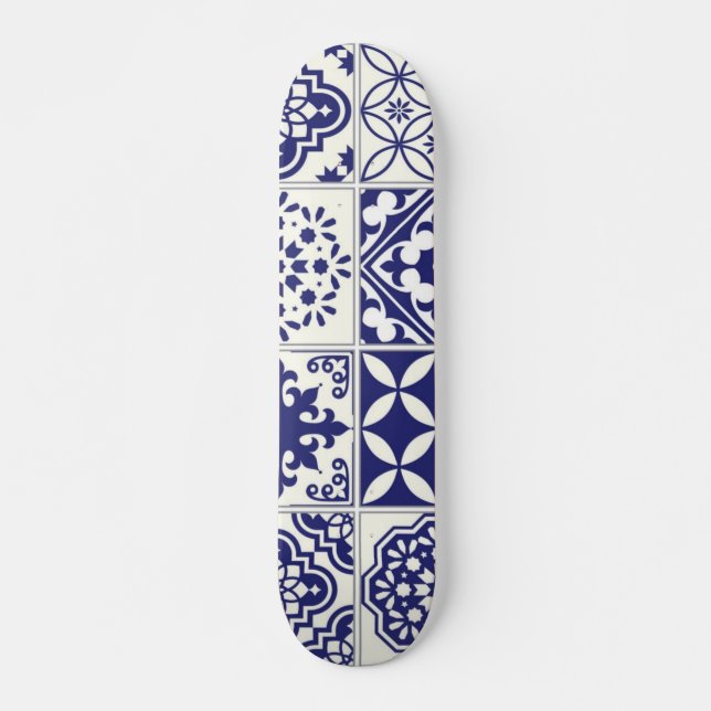 Skateboard Patrón de azulejos de cerámica (Anverso )