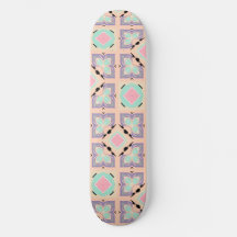 Patrón de baldosas geométricas pastel | Rosa menta