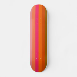 Skateboard Patrón de bandas de color retro 11