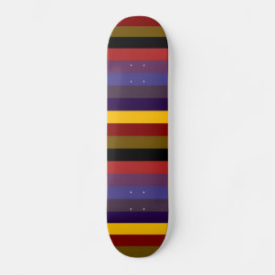 Skateboard Patrón de bandas de color retro 11