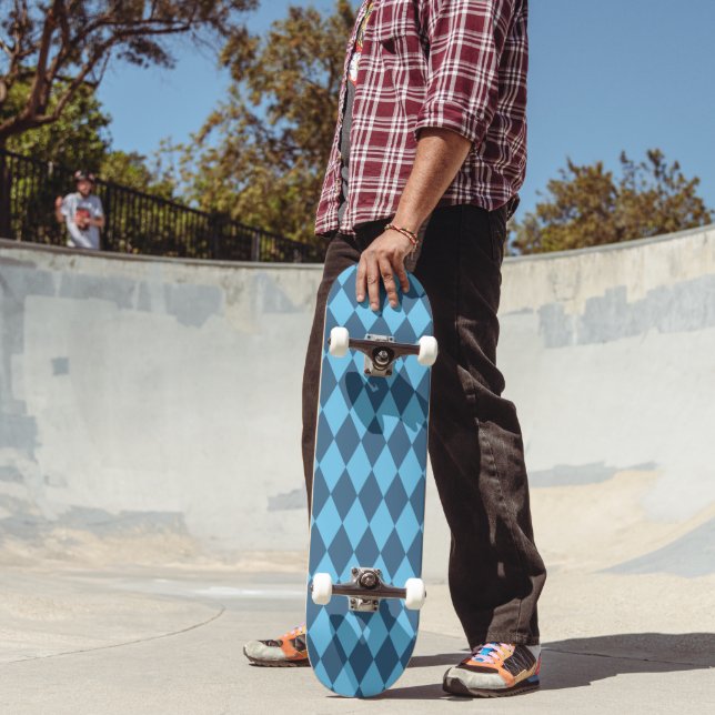 Skateboard Patrón de bandera de bus azul de Baviera (Exterior 2)