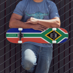 Skateboard patrón de bandera de Sudáfrica