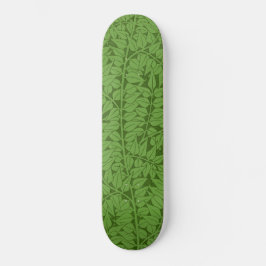 Skateboard Patrón de bifurcación verde (arte de la jungla) (W