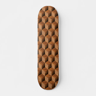 Skateboard Patrón de bloques de madera - Retro